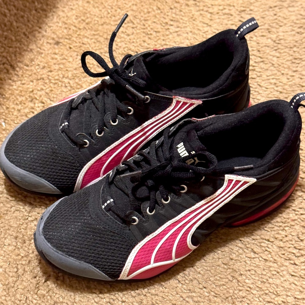 Puma Black and Red Sneakers